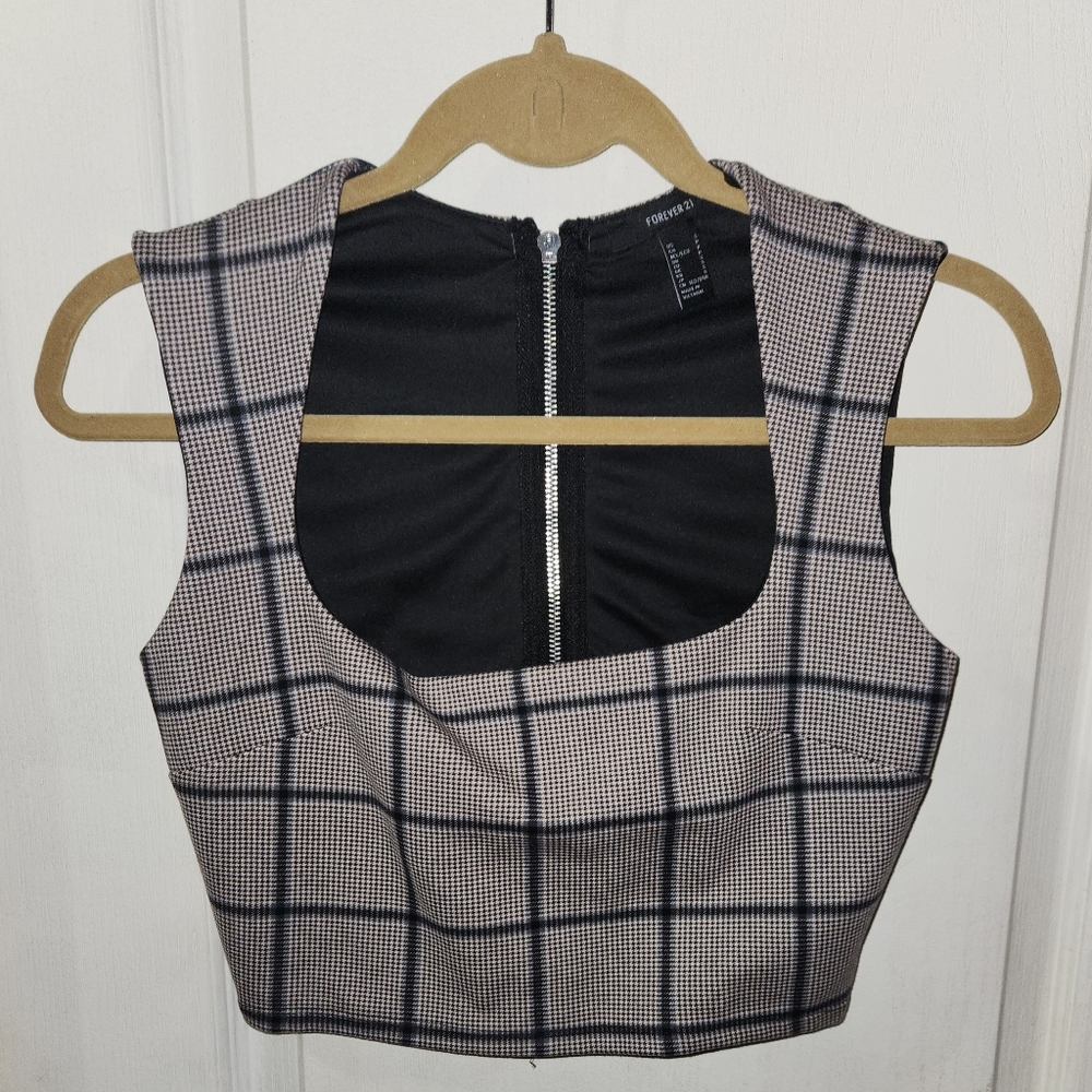 Plaid crop top